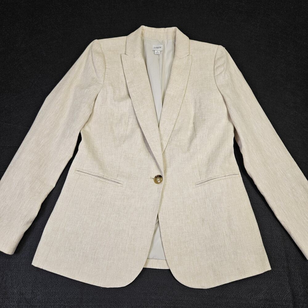 Women's Cream Single-Button Blazer